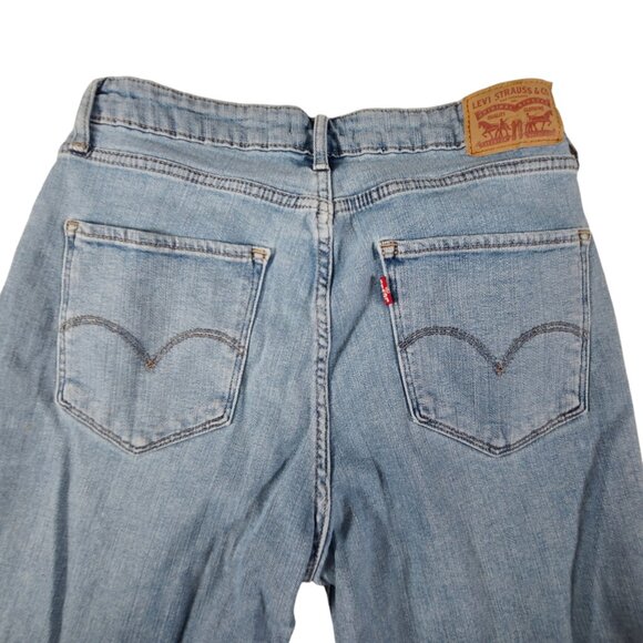 Levis 721 Jeans Womens 30 28x28 High Rise Skinny Light Wash Stretch Distressed - Picture 8 of 15